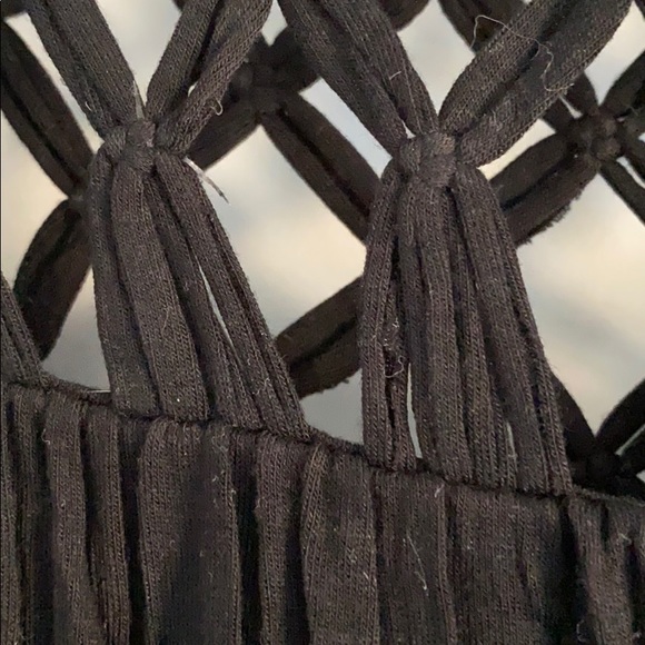 Anthropologie Plenty by Tracy Reese black cage top - Picture 2 of 4